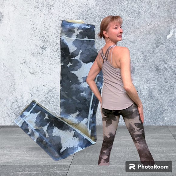 🌸🖤Pretty Lululemon Wunder Under Tights Pant Floral Platoon - Picture 3 of 10